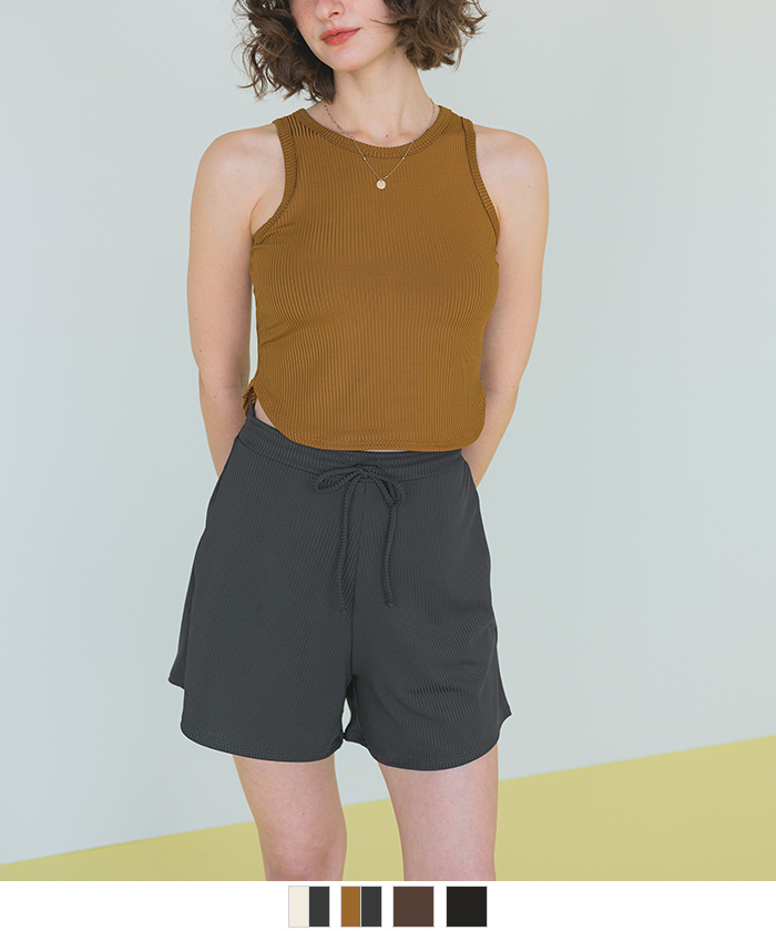 JUN & ROPE タンクトップとショートパンツ セット Mサイズ 3点セット/ショートパンツ×タンクトップビキニ/水着 | SEA DRESS