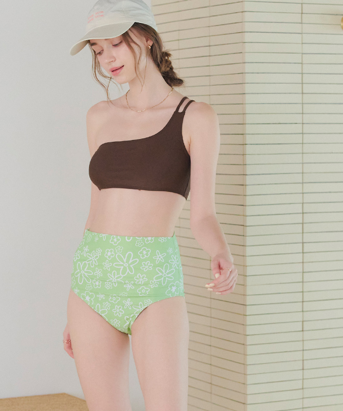 seadress 水着　ハイウェスト　花柄　M レディース 2wayハイウエストセパレートビキニ/水着【SEADRESS シードレス