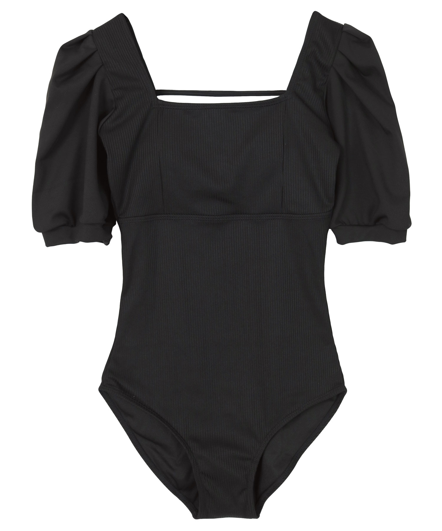 M~XL★バックオープン シースルーパフ袖 ワンピース水着 rw0137 110554_thumbnail.jpg