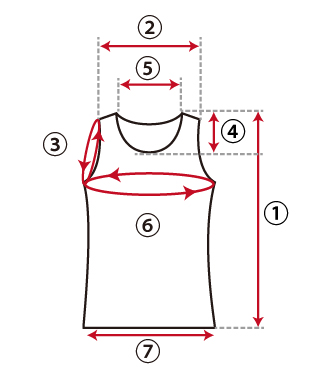 タンクトップ類の図